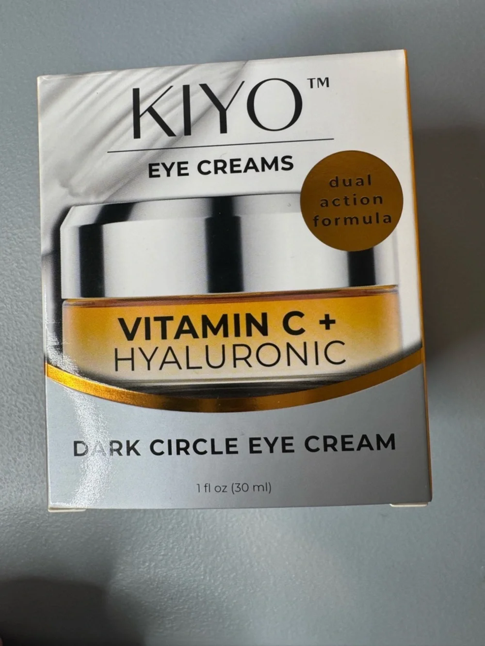 Kiyo Vitamin C + Hyaluronic Dark Circle Eye Cream dual action formula wrinkles